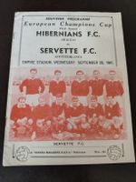 Hibernians vs Servette FC programme match coupe Europe 1961