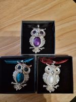 Lot 3 pendentifs artisanaux grands hiboux