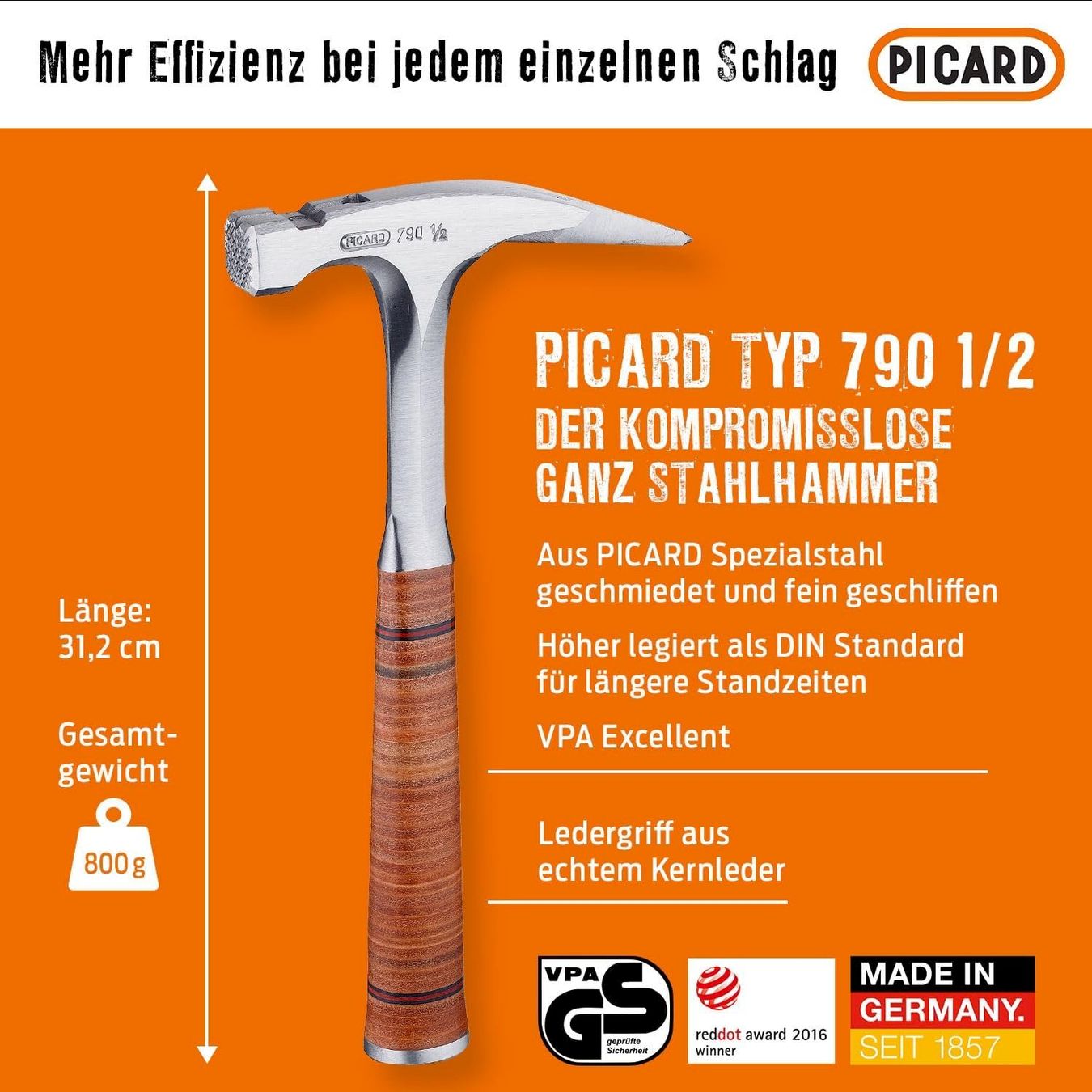 Tutti gli attrezzi: Picard Latthammer 800g – Nuovo e nell'imballaggio originale da Bottighofen venduto da zaap 1