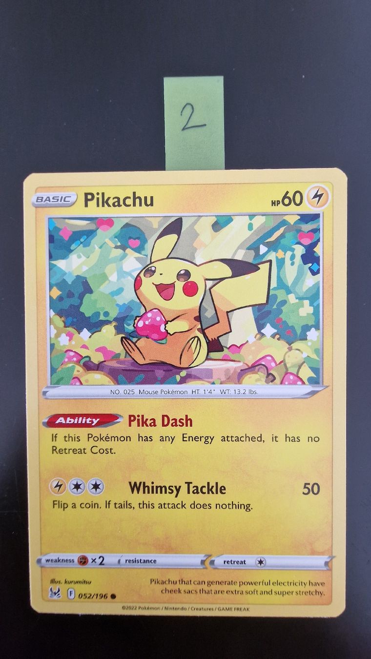Pokémon Carte collezionabili: Pikachu #52 – Pokémon Lost Origin – Usato da Veytaux venduto da PocketMonster 2