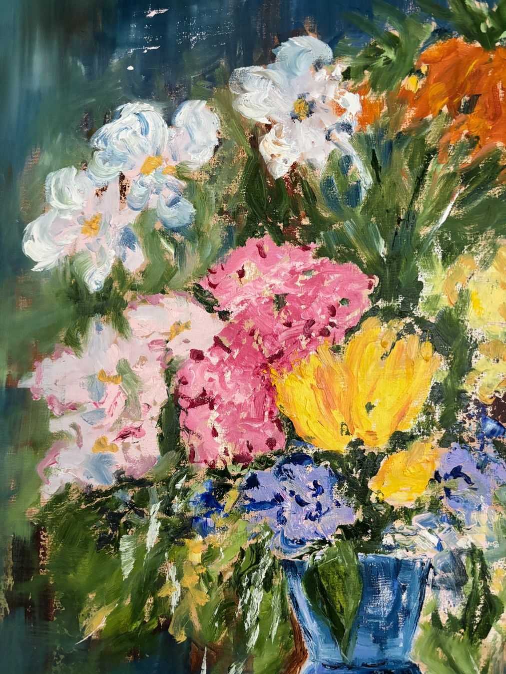 Dipinti: Gemälde Blumenstrauss in Vase – Nuovo (secondo la descrizione) da Cham venduto da Felha 6