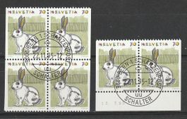 1995 Freimarken aus Markenheftchen, teilgezähnt, ET - VOLL
