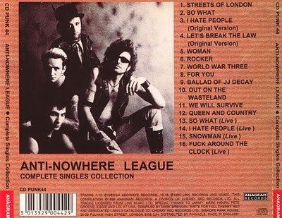 CDs: Anti-Nowhere League – Complete Singles Collection, Vergriffe – D'occasion à Brittnau par Zibu 1