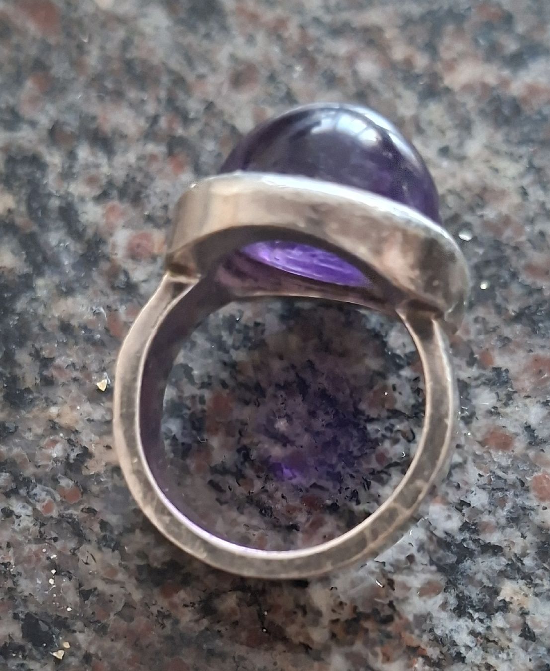 Ringe: Ring  Statement-Ring aus 925 Silber   AmethAmethyst Cabochon – Gebraucht aus Galmiz von Schlumpfi5 2