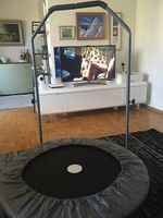 Fitnesstrampolin mit Haltestange