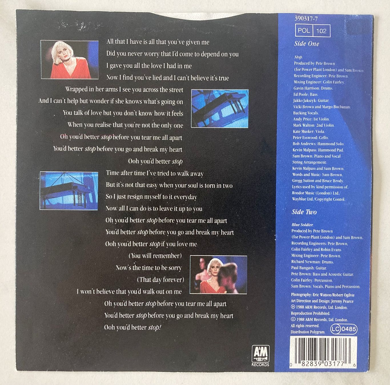 Dischi in vinile: SAM BROWN - STOP – Usato da Bottens venduto da hotter-than-hell 1