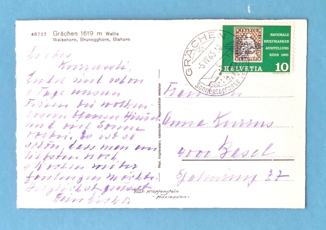 Cartes postales: Grächen - Winter 1965 – D'occasion à Rothrist par RROENK 1