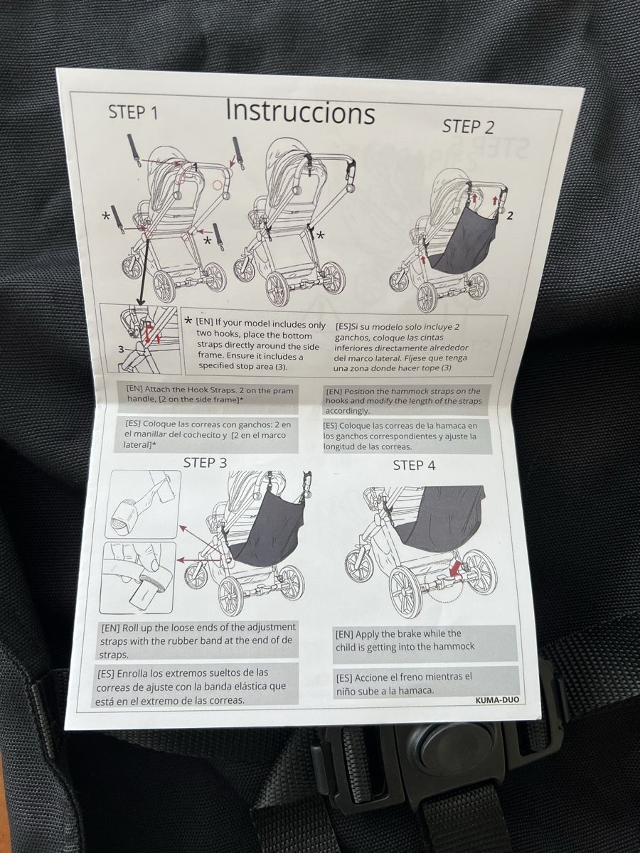 Carrozzine: Kuma-Duo Kinderwagen Hängematte mit Anleitung – Nuovo (secondo la descrizione) da Zürich venduto da Samantha1234 2