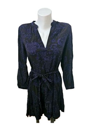 Blusenkleid / Tunika ZARA Gr. S floral Boho Hippie neuw.
