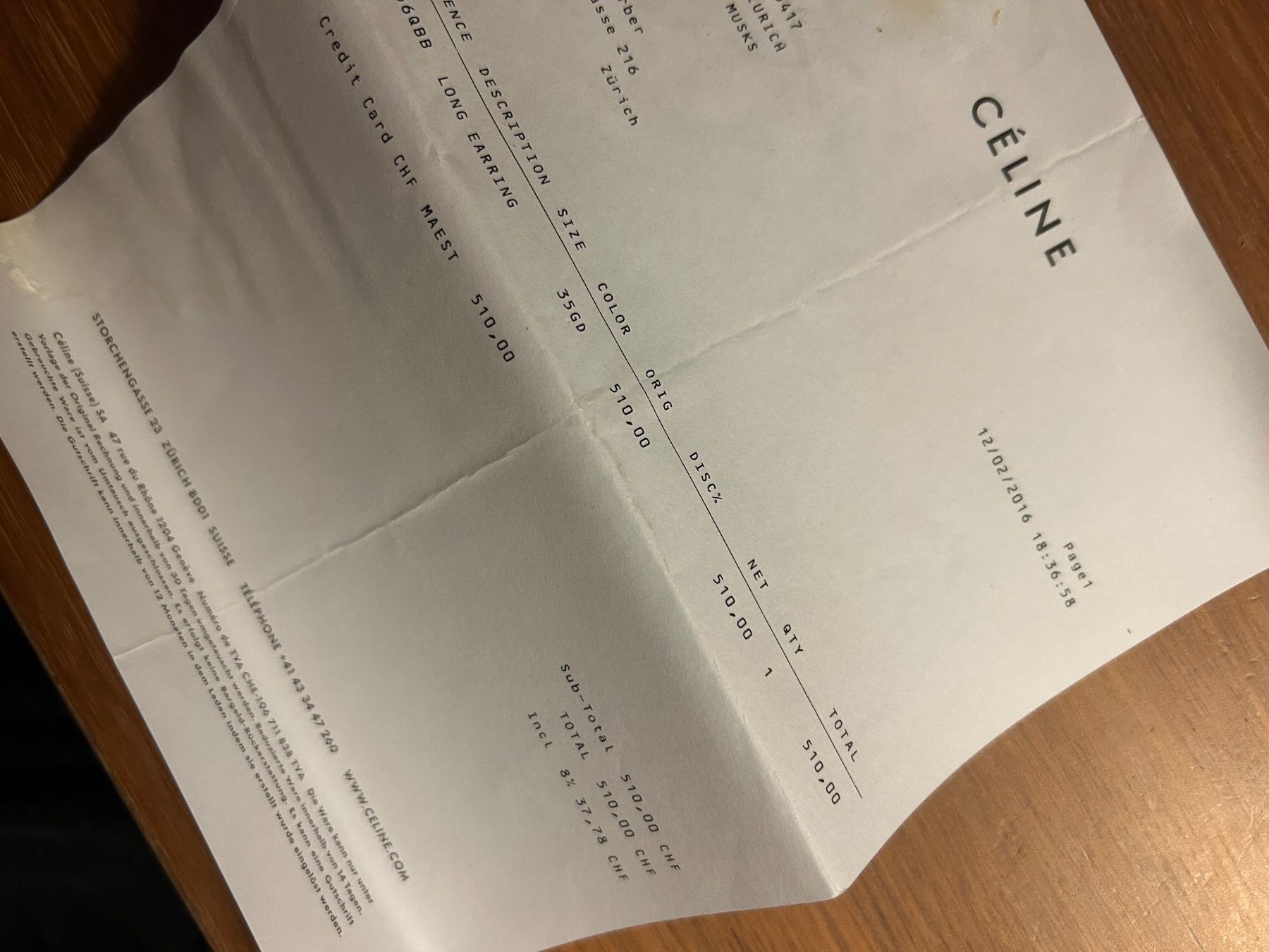 Celine Orecchini pendenti & Orecchini a lobo: Céline OLDCELINE Ohrringe vergoldet und Steindetails – Usato da Zug venduto da bia_v6gf 6