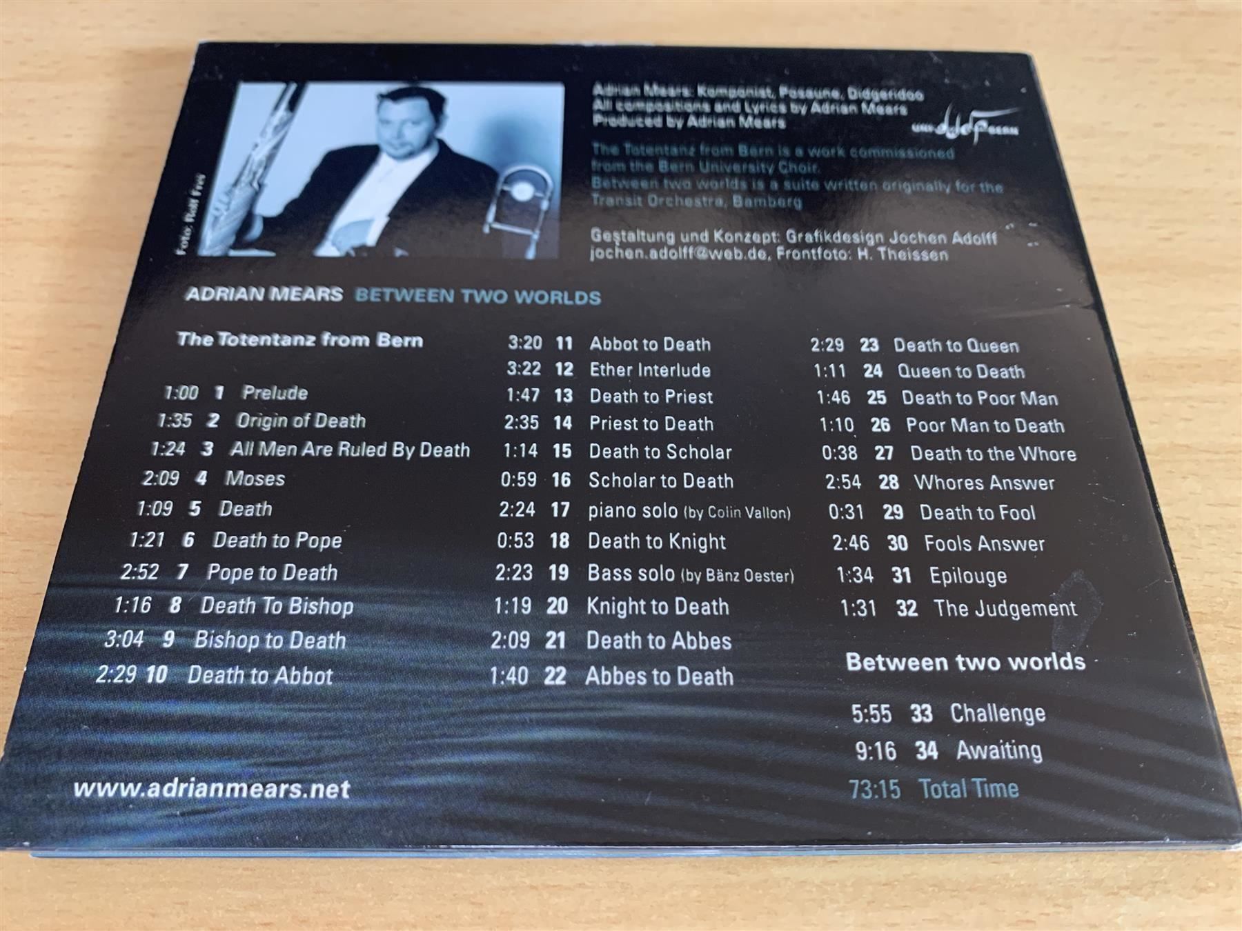 CD: Adrian Mears – Between Two Worlds – Usato da Rikon im Tösstal venduto da Alpenmutz 1