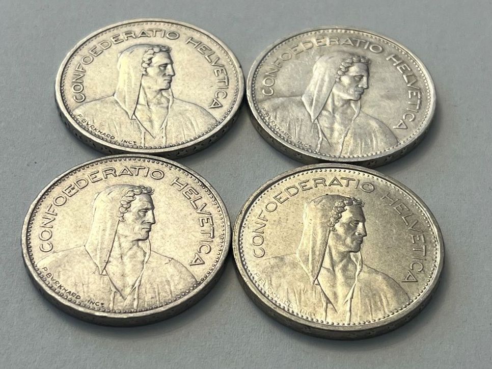 Alle Münzen: 5 Franken 1932, 1937, 1951, 1966 – Gebraucht aus Tägerwilen von Beata1sager 3