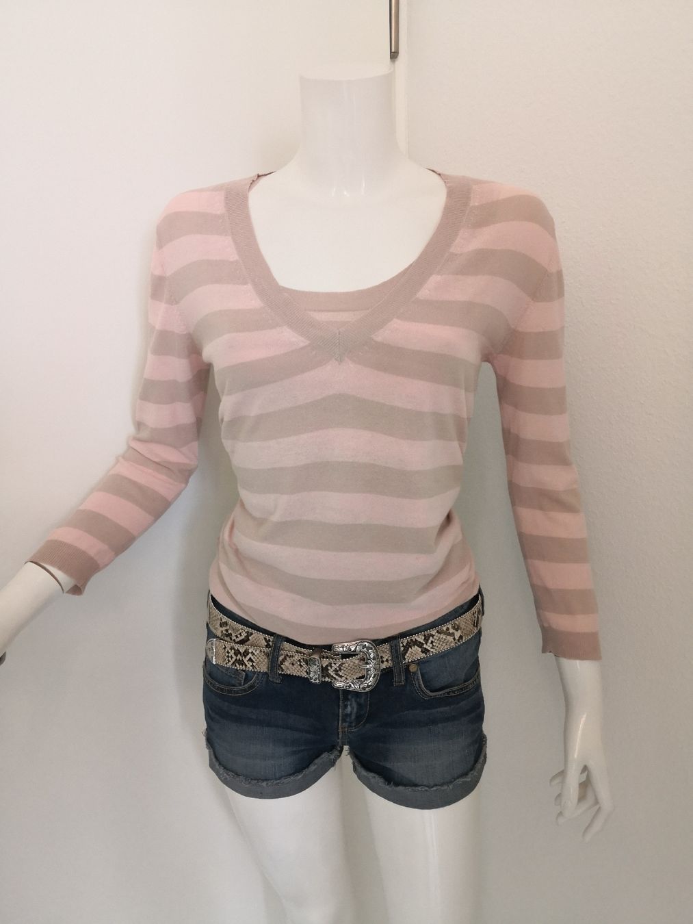 Mango Maglioni & Felpe: 🤩MANGO SUIT TWINSET PULLOVER & TOP GESTREIFT ROSA-BEIGE – Usato da Olten venduto da Naja-Twins-Twins