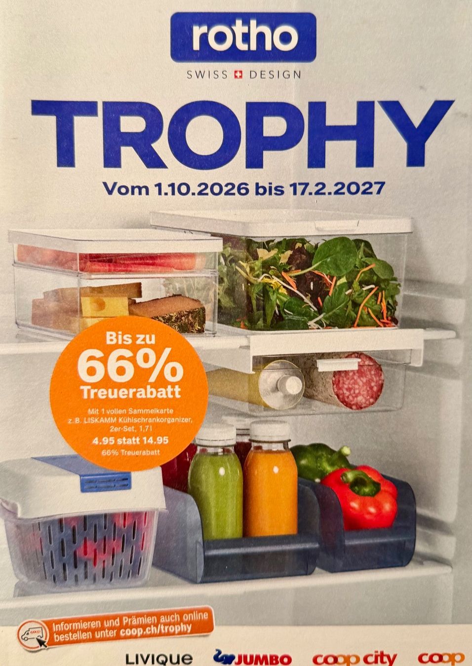 Coop Timbres & points: Coop rotho TROPHY ab CHF 1.- – Neuf (Voir description) à Gurmels par Aramis015
