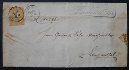 1863, Strubelbrief RECOMMANDÉE, Luzern nach Langenthal BE