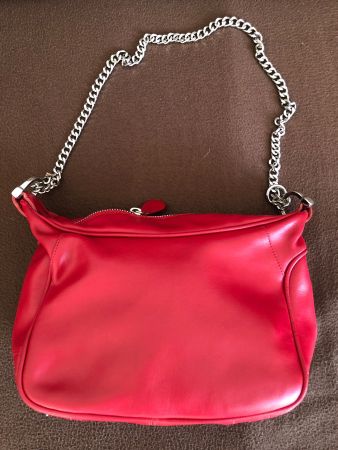 ITALIENISCHE LEDERTASCHE, ROT,UNIKAT,WEICHES LEDER,SPORTLICH