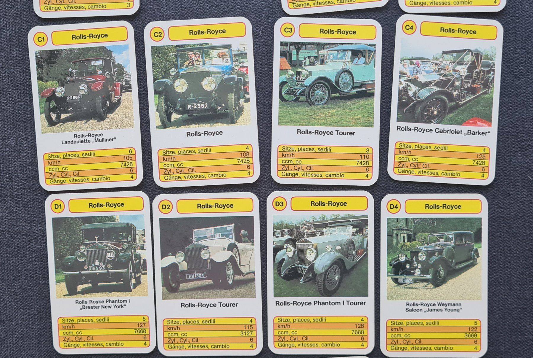 Giochi: Quartett Rolls Royce Auto Oldtimer Classic Car Top Ass – Usato da Steffisburg venduto da Black-Jack 3