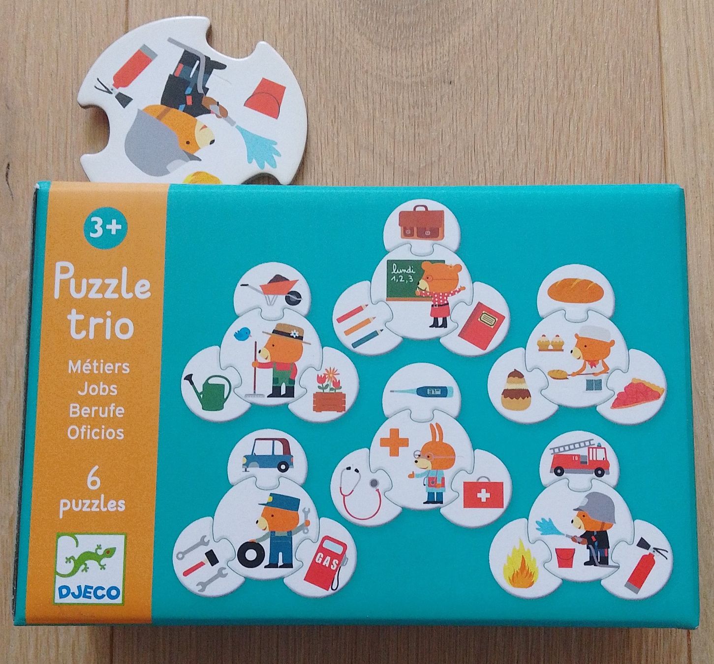 Djeco Puzzle: Puzzle Trio Berufe 6 Puzzles 3+ Djeco OVP – Nuovo (secondo la descrizione) da Wohlen AG venduto da salamanderspielwaren 2