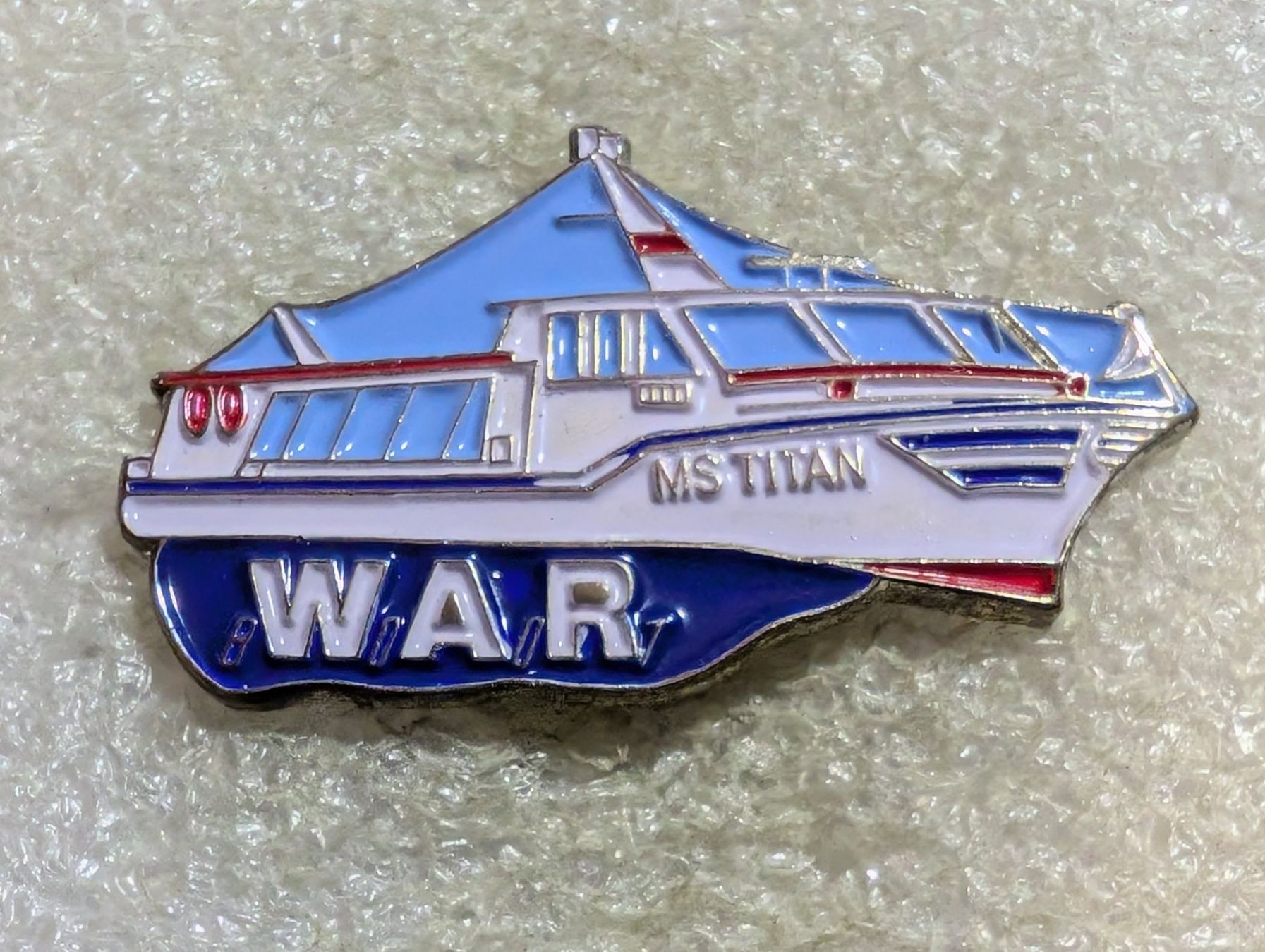 Placchette & Badge: Ansteckpin 193: Schiff MS Titan – Usato da Oppligen venduto da Pin-Fall-Shop