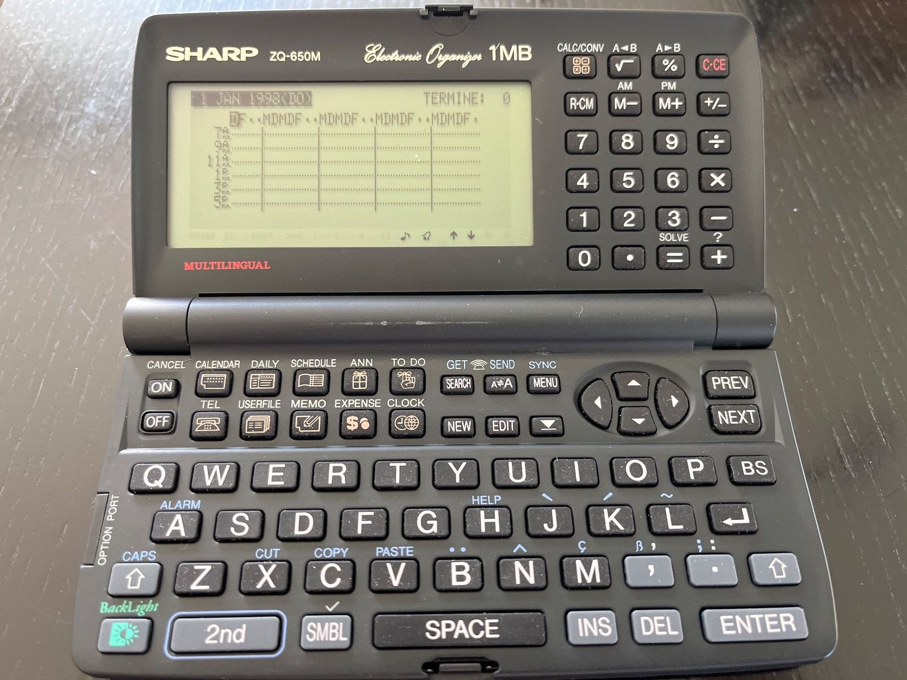 PCs: Sharp ZQ-650M Electronic Organizer Vintage, – Gebraucht aus Spiegel b. Bern von Burdicrew 1