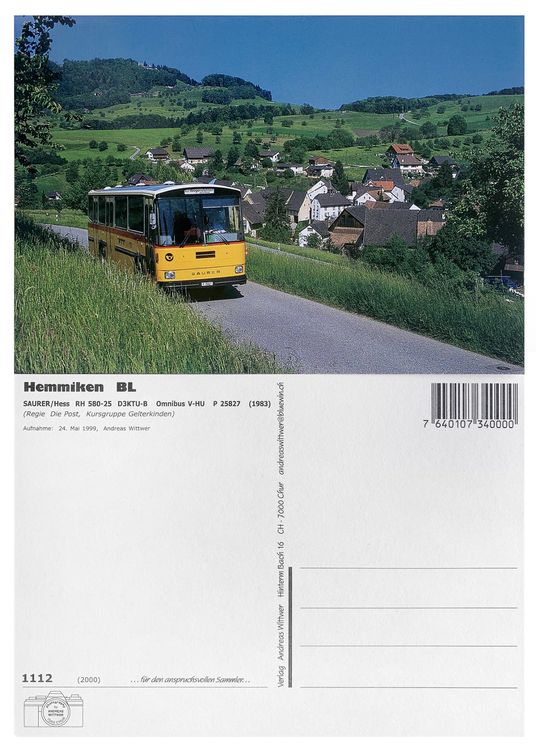Hemmiken Sissach Postauto Saurer Hess RH580-25 P25827 (Neu (gemäss ...
