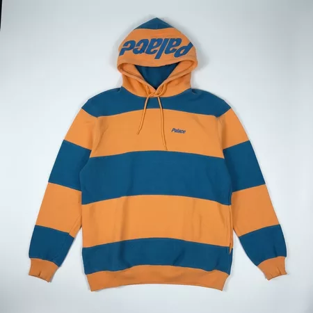 Sweat Palace Skateboards Brusher Hood Rayé Orange et bleu M