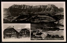 AK Schangnau, Gasthof z. Löwen, Kirche und Bergkette