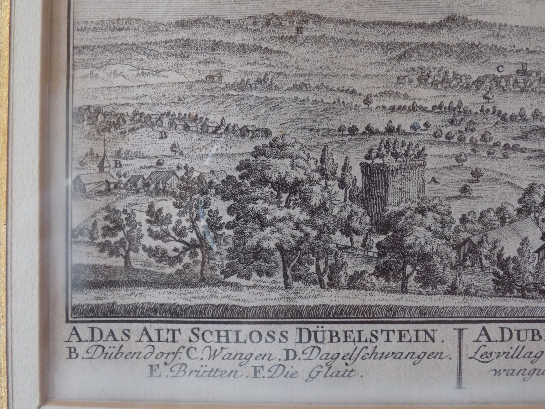 Gravures: Schloss Dübelstein Dübendorf – D'occasion à Risch par Antikfee 4