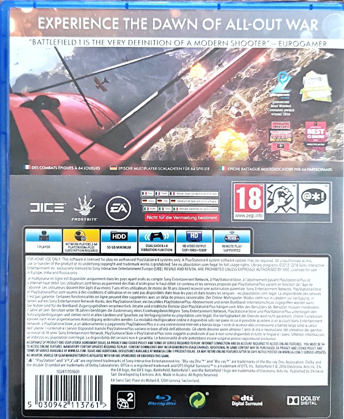 Sony Spiele: Battlefield 1 PS4 – Gebraucht aus Davos Dorf von bertuuu 2