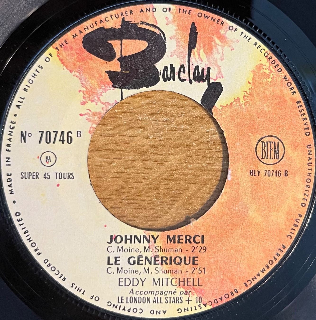 Dischi in vinile: EDDY MITCHELL - EVERYTHING ALL RIGHT – Usato da Bussigny venduto da vinyl-pas-cher 3