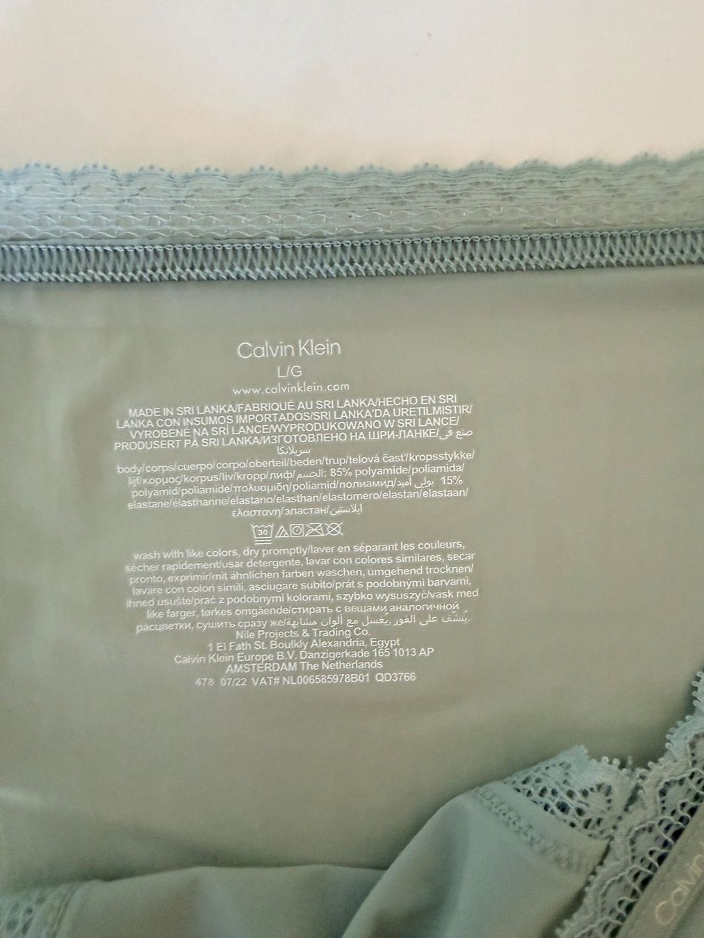 Calvin Klein Autres dessous: CALVIN KLEIN, Slip, Grösse L, Farbe Helles Mint – Neuf avec emballage d'origine à Rudolfstetten par gst_g7xl 4