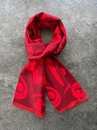 JINGPIN Schal aus Seide in rot - Größe 180 x 30cm (neu)
