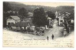 Saint-Cergues (VD) Nyon - Départ de la poste - Postkutsche