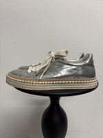 Hogan Rebel Sneaker 36.5 Schnürschuhe Leder silber Halbschuh