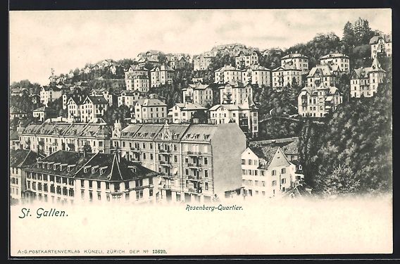 Ansichtskarten: AK St. Gallen, Rosenberg-Quartier – Gebraucht aus Berlin von bartko-reher