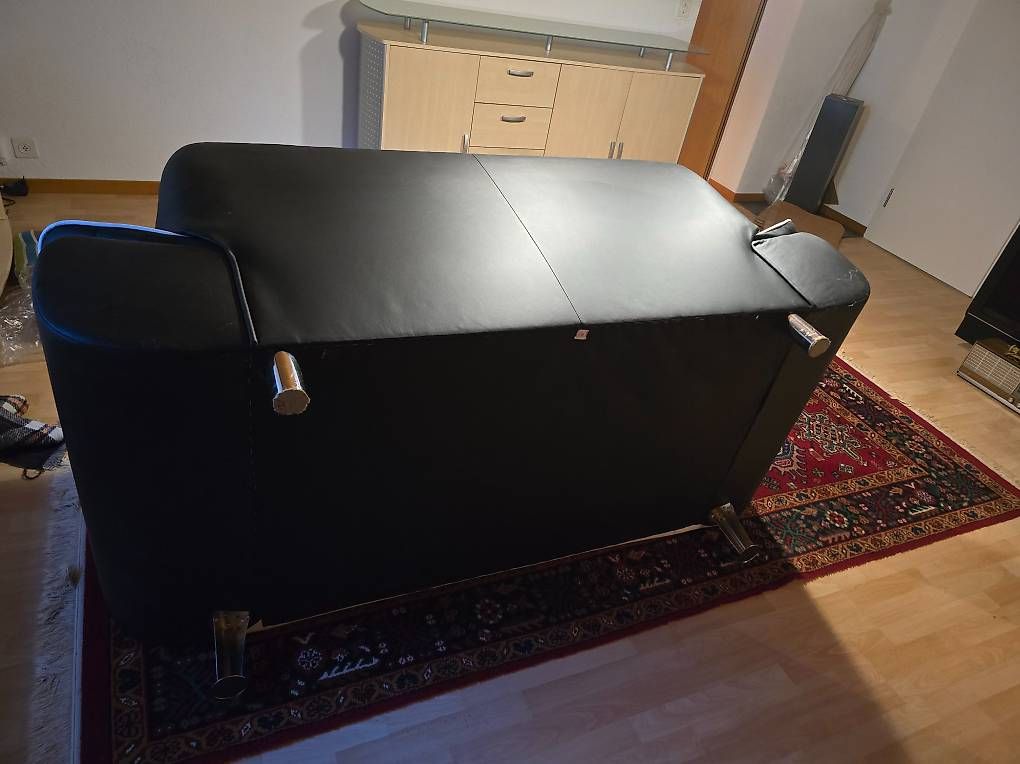 Sofas: Sofa 2-3Plätzer Schwarz Weiss Leder – Gebraucht aus ramiswil von saboli01 1