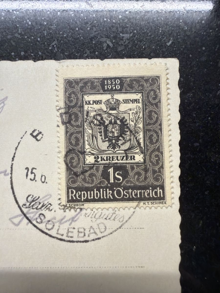 Alle Briefmarken: Ansichtskarte Bad Ischl Dachstein 1950 – Gebraucht aus Wettingen von BAG4478 2