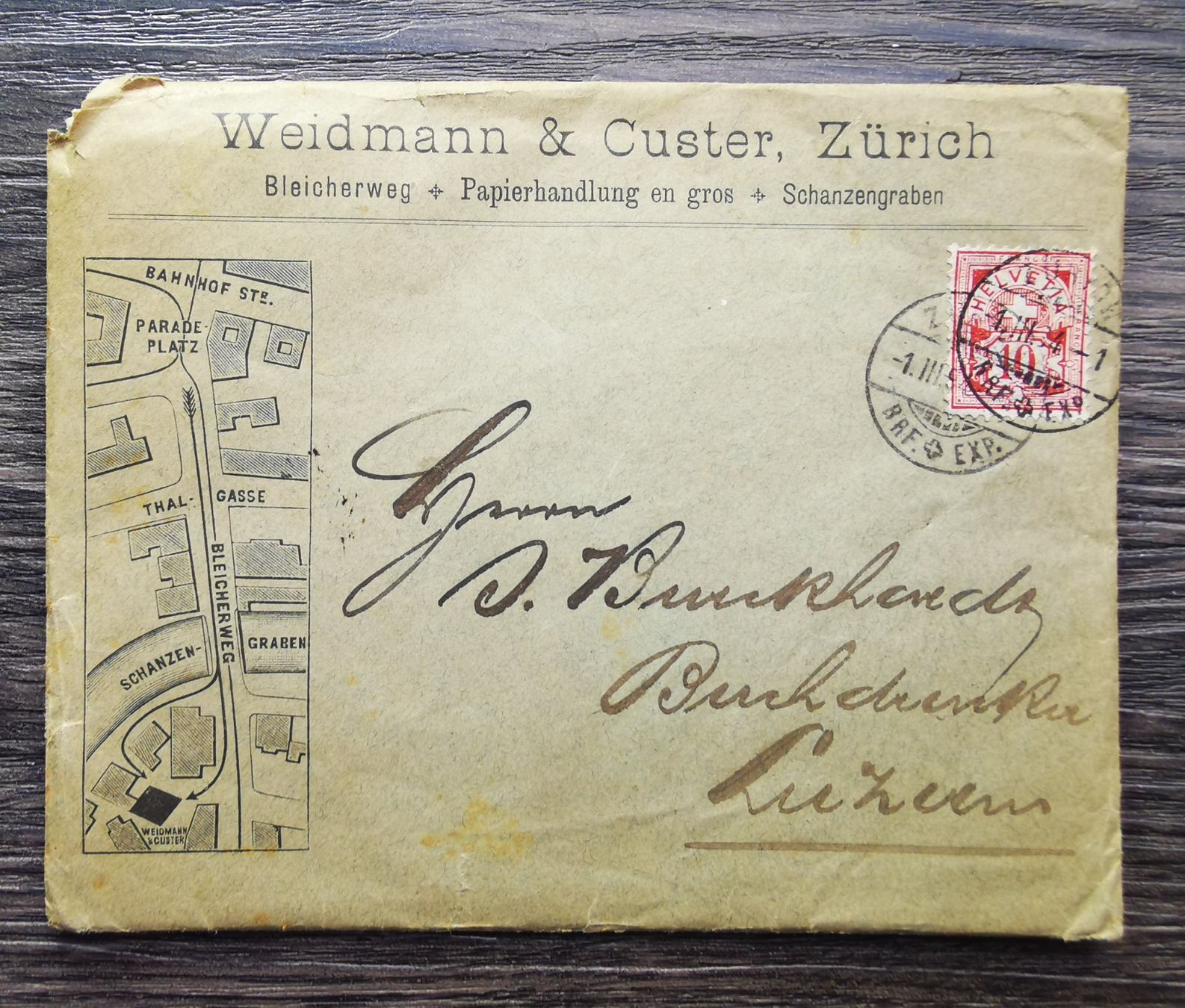 Tutti i francobolli: TR48 Enveloppe + Timbre Suisse 1892 – Usato da Cousset venduto da Patrick_Collections
