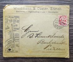 TR48 Enveloppe + Timbre Suisse 1892