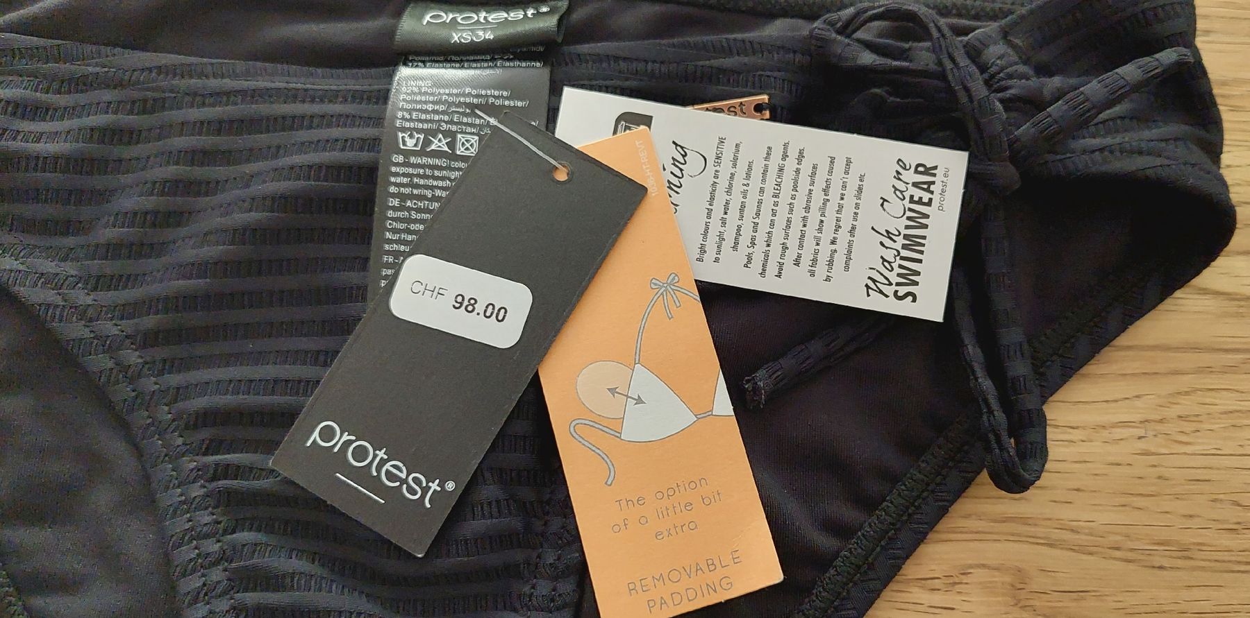 Protest Costumi da bagno & Bikini: Neuer Protest Bikini Schwarz Gr. XS/34 – Nuovo e nell'imballaggio originale da Zürich venduto da lehmi1 5