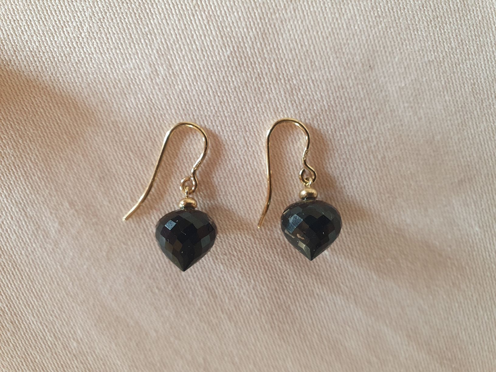 Orecchini pendenti & Orecchini a lobo: süsse Einhänger/Ohrringe, 585er Gold mit Onyx "Zwiebelchen" – Nuovo (secondo la descrizione) da Neuhausen venduto da mamanti024 5