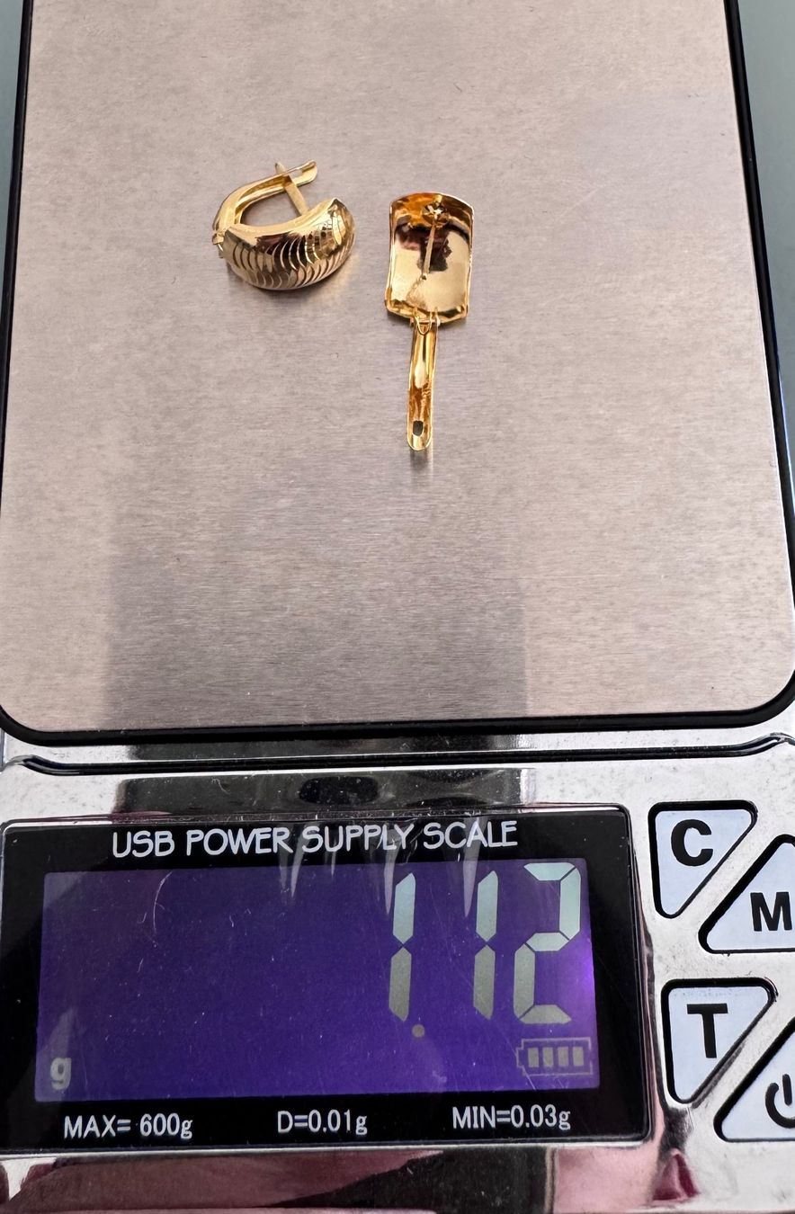 Orecchini pendenti & Orecchini a lobo: E017.185-Ohrringe aus echtem 18K Gold – Usato da Belp venduto da Aim333 4