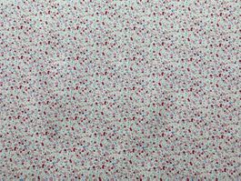 Tissu coton blanc imprimé fleurs