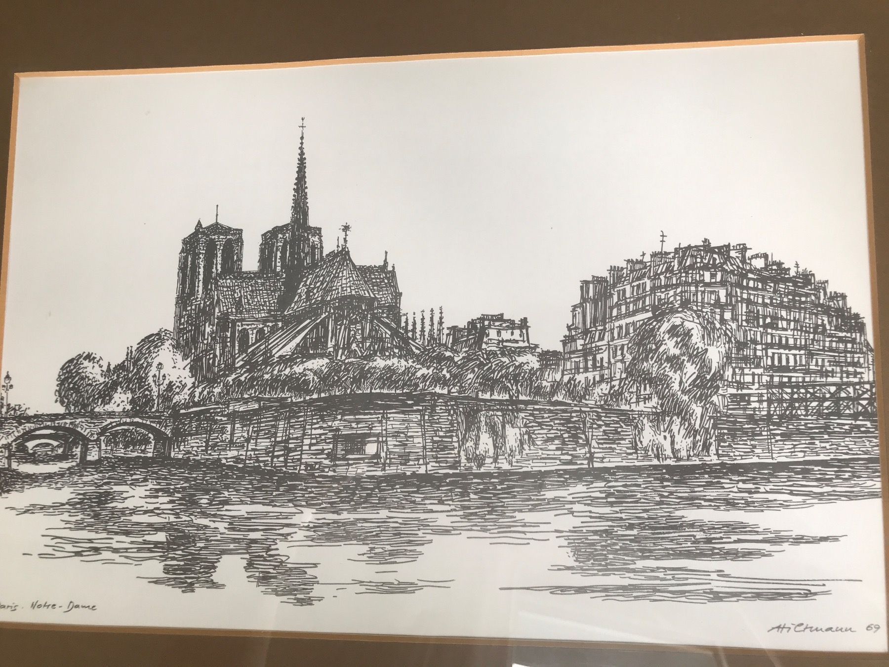 Dipinti: Bild Notre Dame in schönem Rahmen – Usato da Niedergösgen venduto da 7591 2