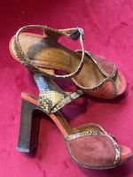 Chie Mihara Sandalen, Gr. 37.5, Echtleder, Vintage-Look!