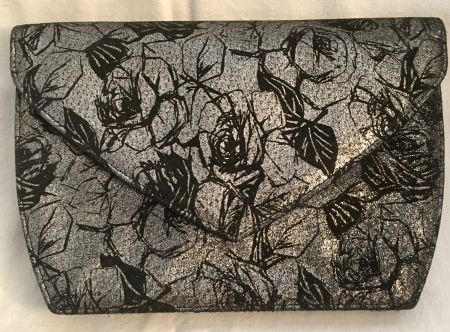Handtäschchen edle Silberrosen