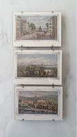 3 gravures anciennes Neuchâtel XIXe siècle  Baumann & Werner
