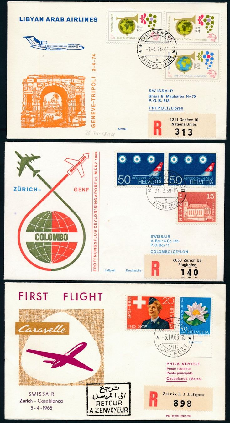 Tutti i francobolli: 15 Flugpost Belege – Usato da Bonau venduto da Profila3 4