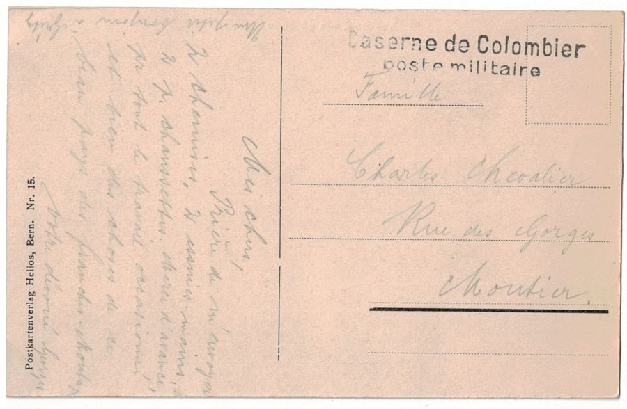 Cartoline postali: Les Bois, vue générale, poste de campagne / Feldpost – Usato da Frauenfeld venduto da POML 1