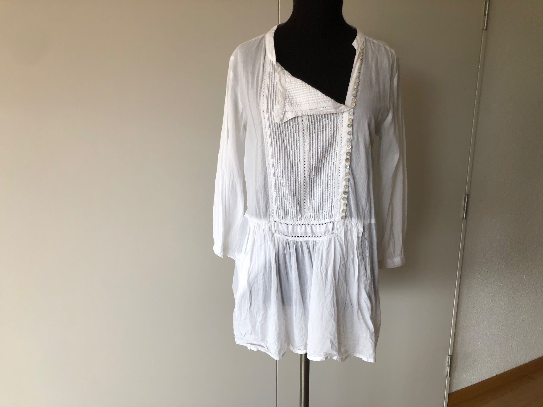 Camicette: Leichte Bluse weiss Baumwolle Top! Gr M – Usato da Bern venduto da Etzy